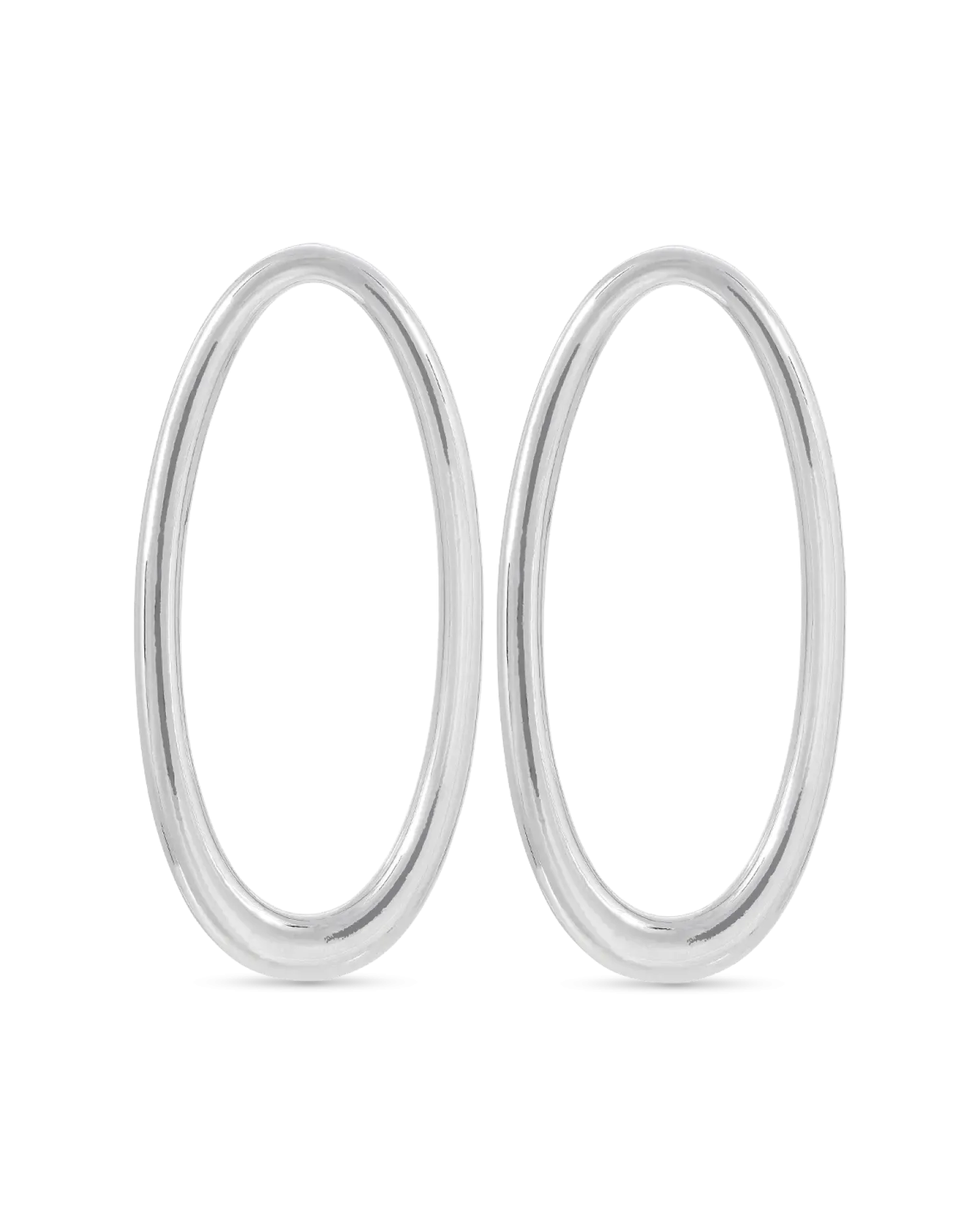Bijou Brigitte Clous d'oreilles - Rhodium Ovals Outlet