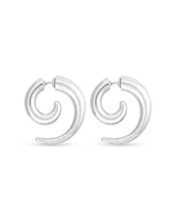 Bijou Brigitte Clous d'oreilles - Rhodium Swirl New