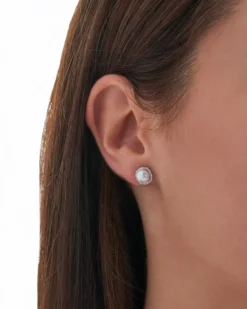 Bijou Brigitte Clous d'oreilles - Round Pearls Best
