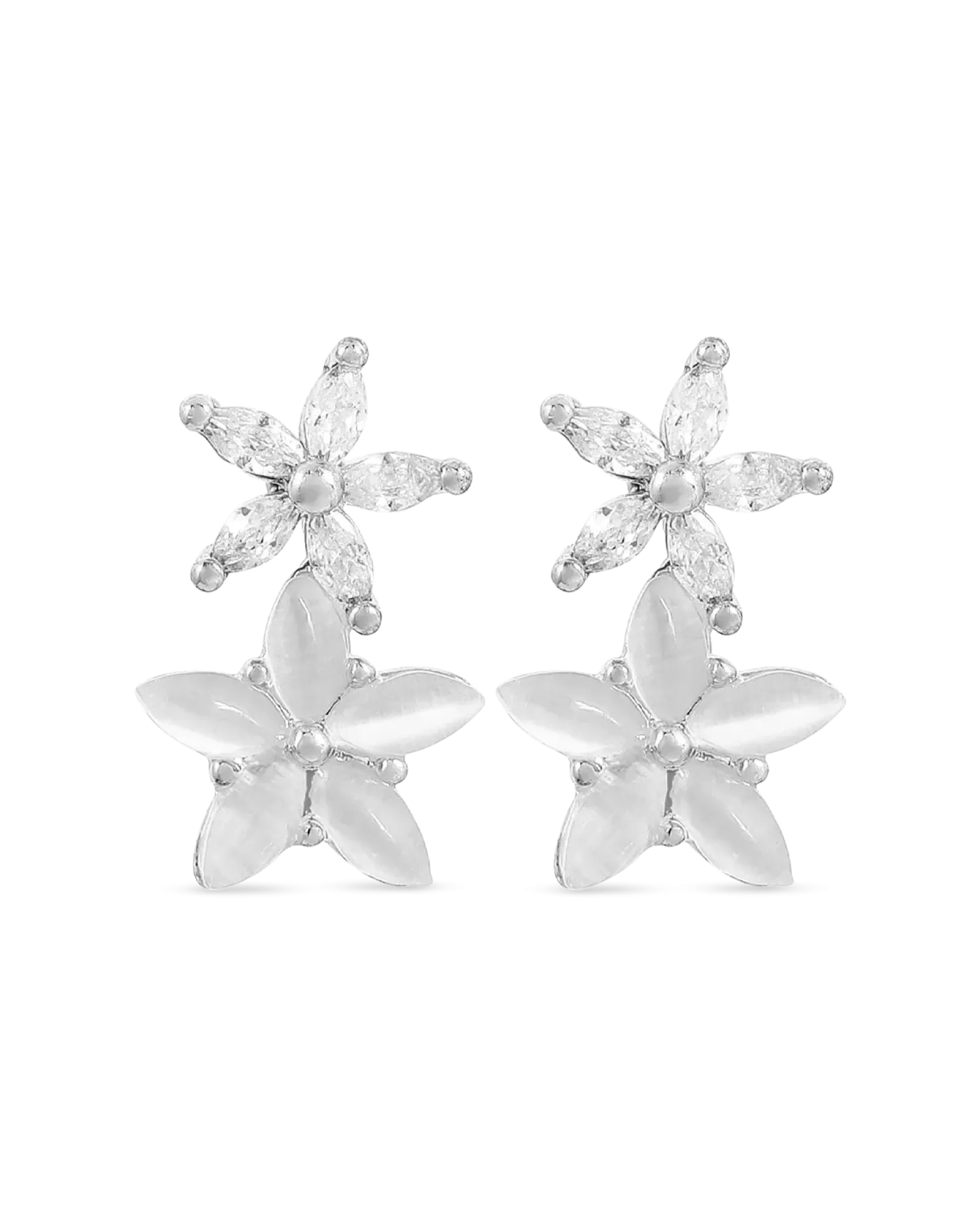 Bijou Brigitte Clous d'oreilles - Silver Blossom Discount