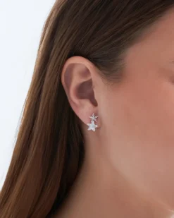 Bijou Brigitte Clous d'oreilles - Silver Blossom Discount