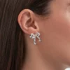 Bijou Brigitte Clous d'oreilles - Silver Bows Discount