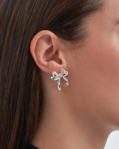 Bijou Brigitte Clous d'oreilles - Silver Bows Discount