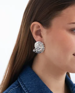 Bijou Brigitte Clous d'oreilles - Silver Nautilus Discount