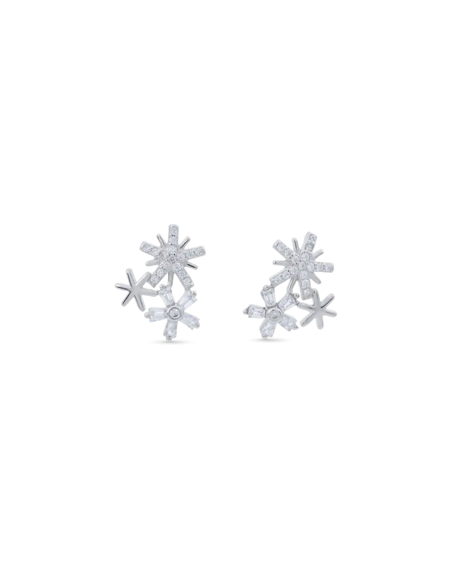 Bijou Brigitte Clous d'oreilles - Snowflake Trio Clearance