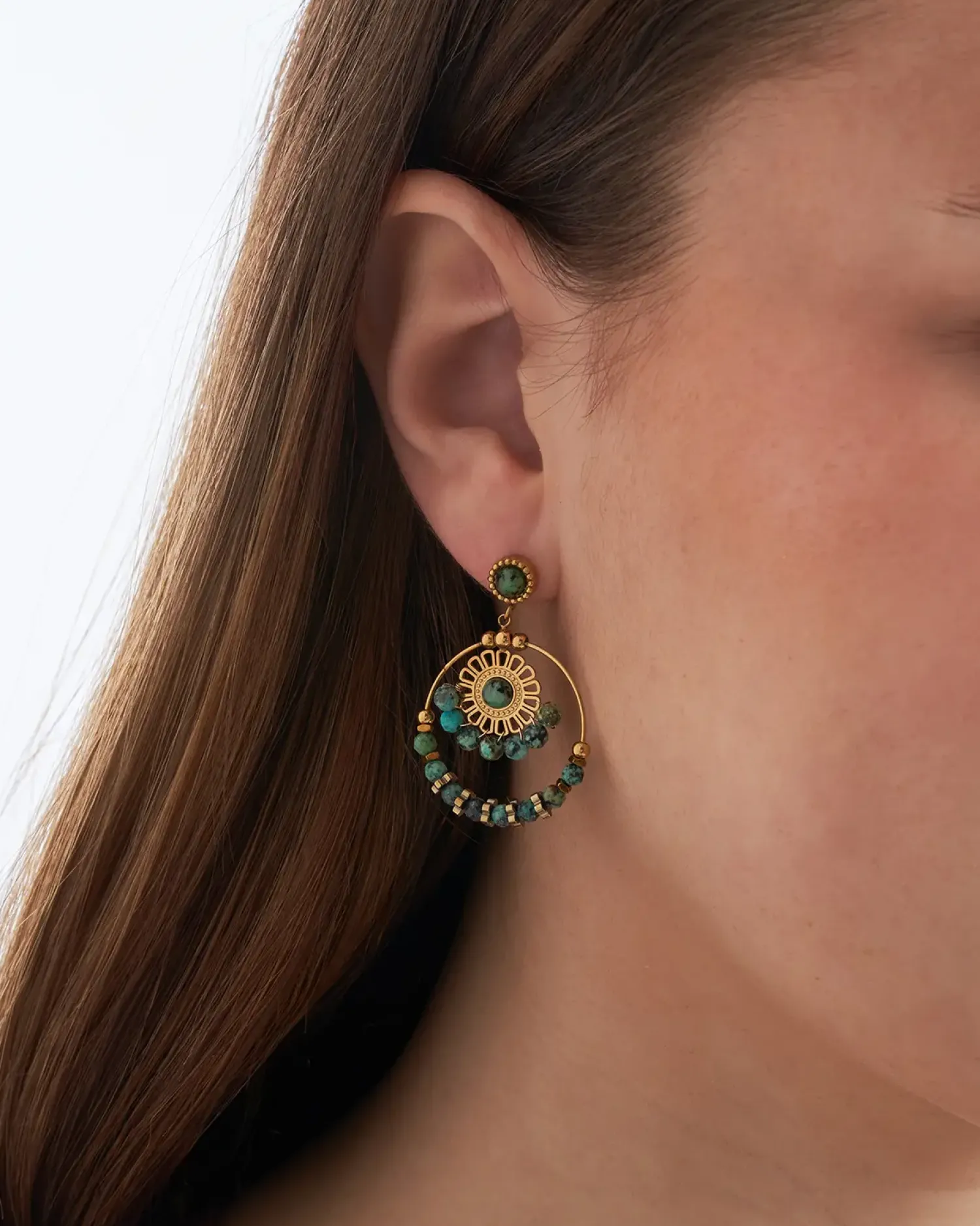 Bijou Brigitte Clous d'oreilles - Summer Turquoise Sale