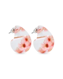 Bijou Brigitte Clous d'oreilles - Transparent Flower Outlet
