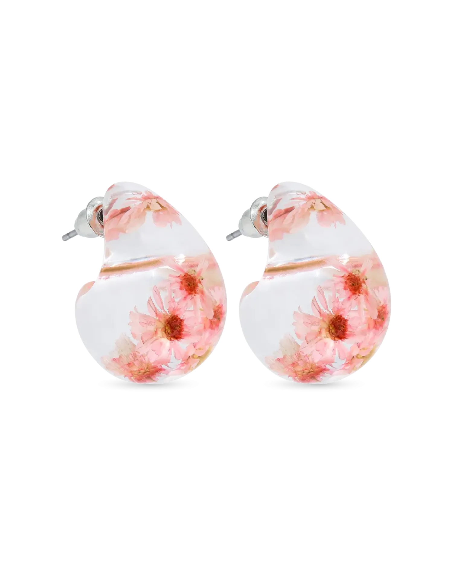 Bijou Brigitte Clous d'oreilles - Transparent Flower Outlet