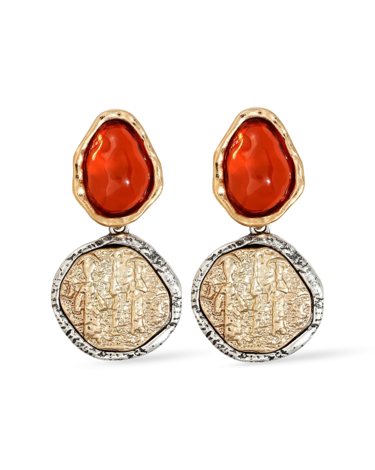 Bijou Brigitte Clous d'oreilles - Vintage Orange Best