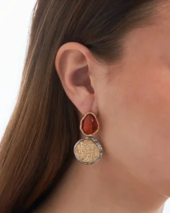 Bijou Brigitte Clous d'oreilles - Vintage Orange Best