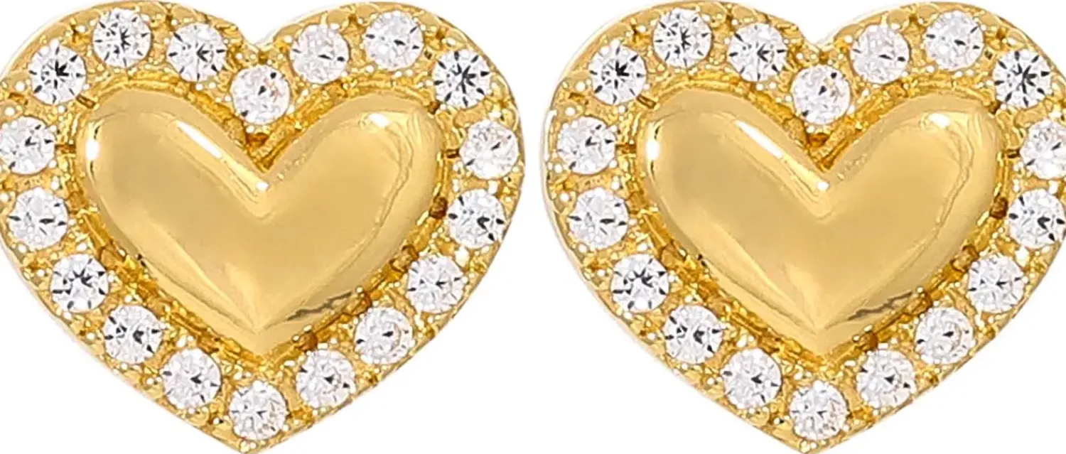 Bijou Brigitte Clous d'oreilles - Zirconia Hearts Hot
