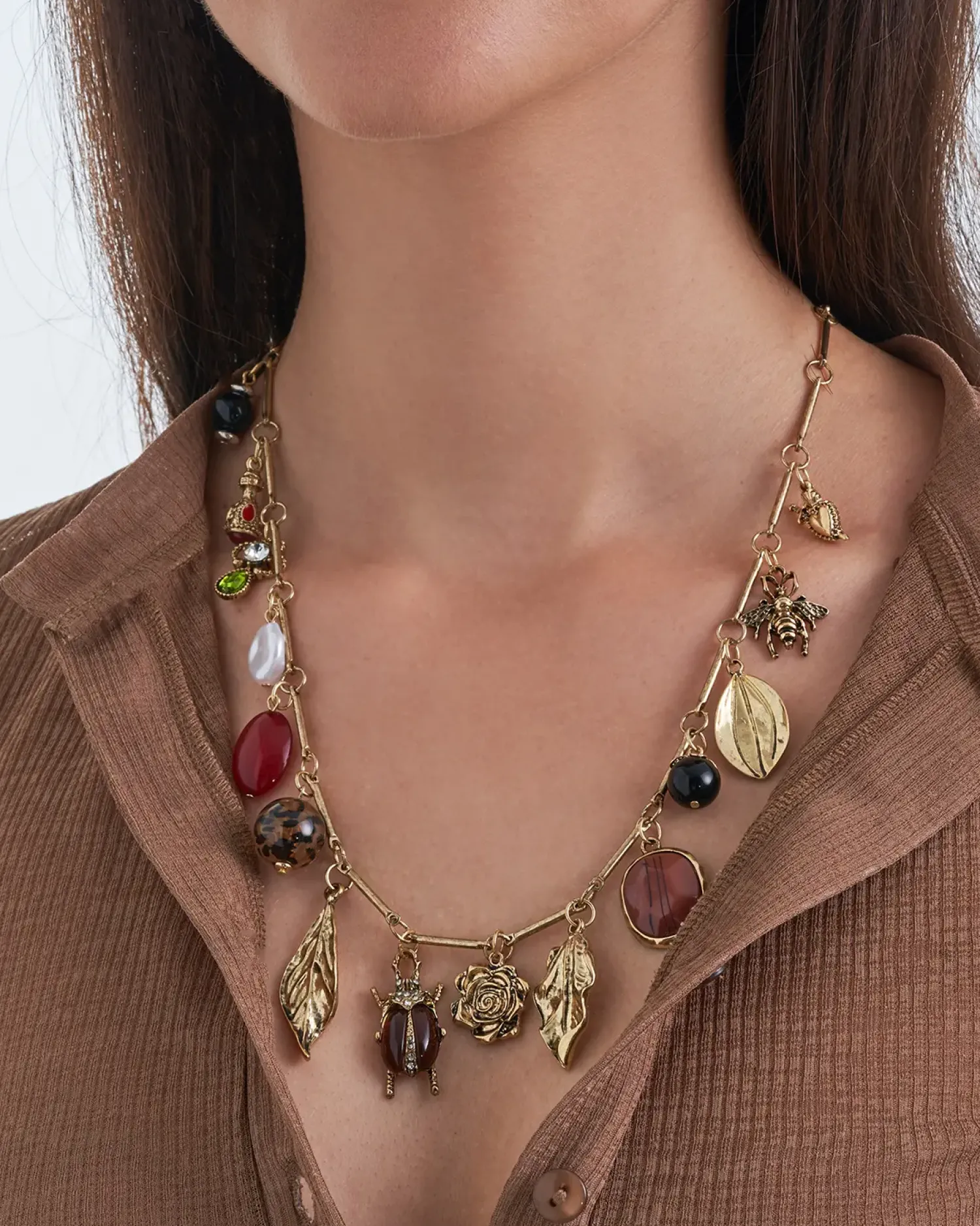 Bijou Brigitte Collier - Antique Gold Hot