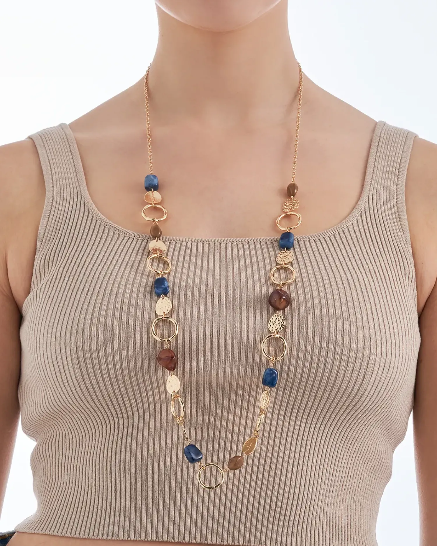 Bijou Brigitte Collier - Blue Brown Clearance
