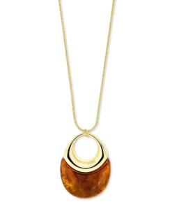 Bijou Brigitte Collier - Brown Oval Outlet