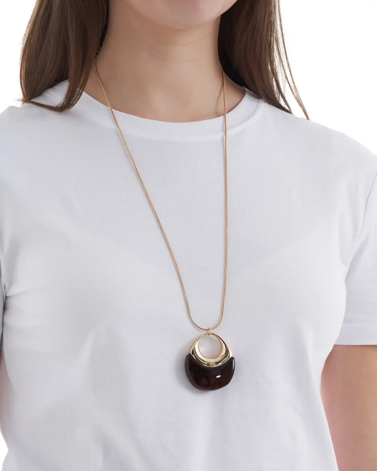 Bijou Brigitte Collier - Brown Oval Outlet