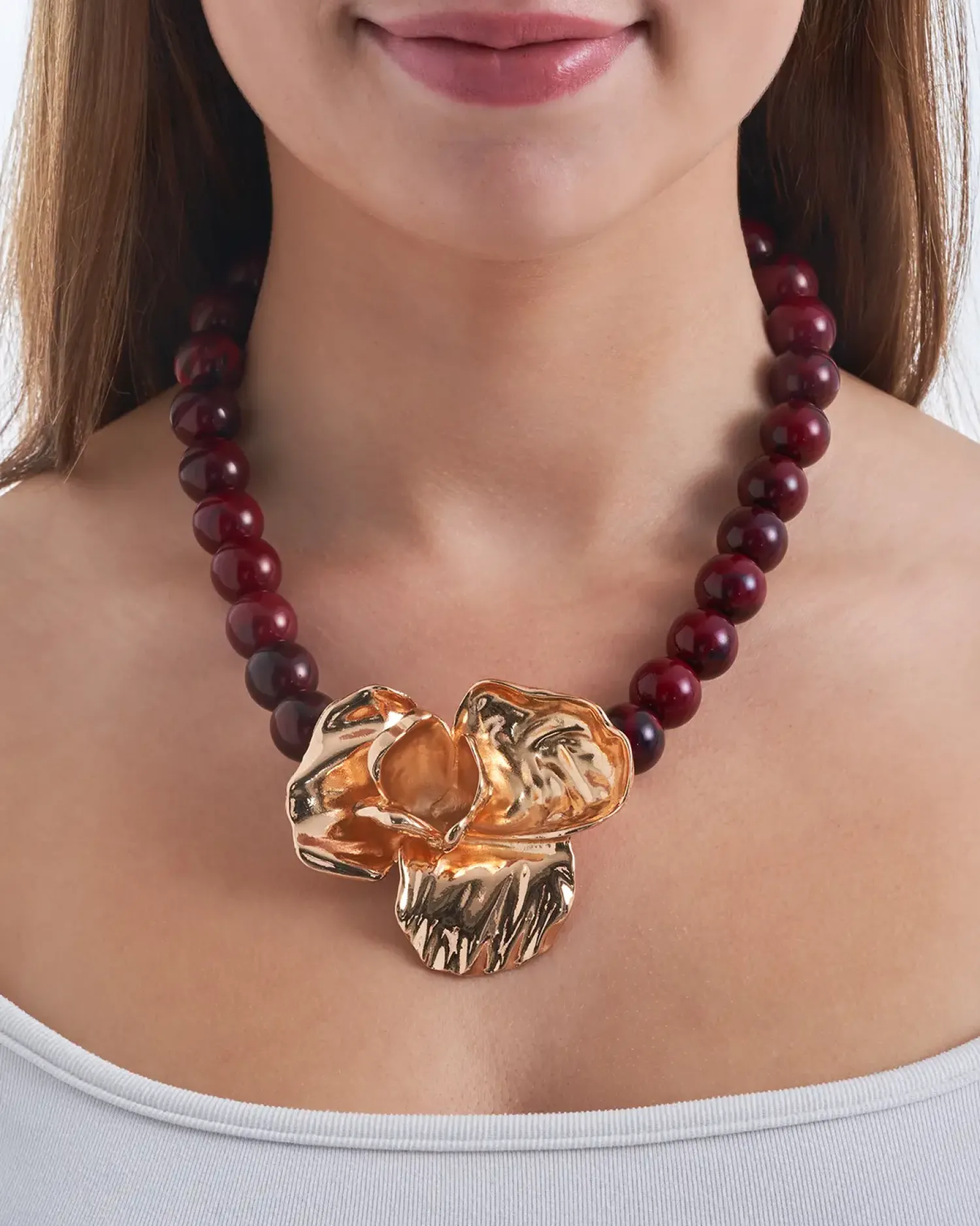 Bijou Brigitte Collier - Burgundy Vintage Sale