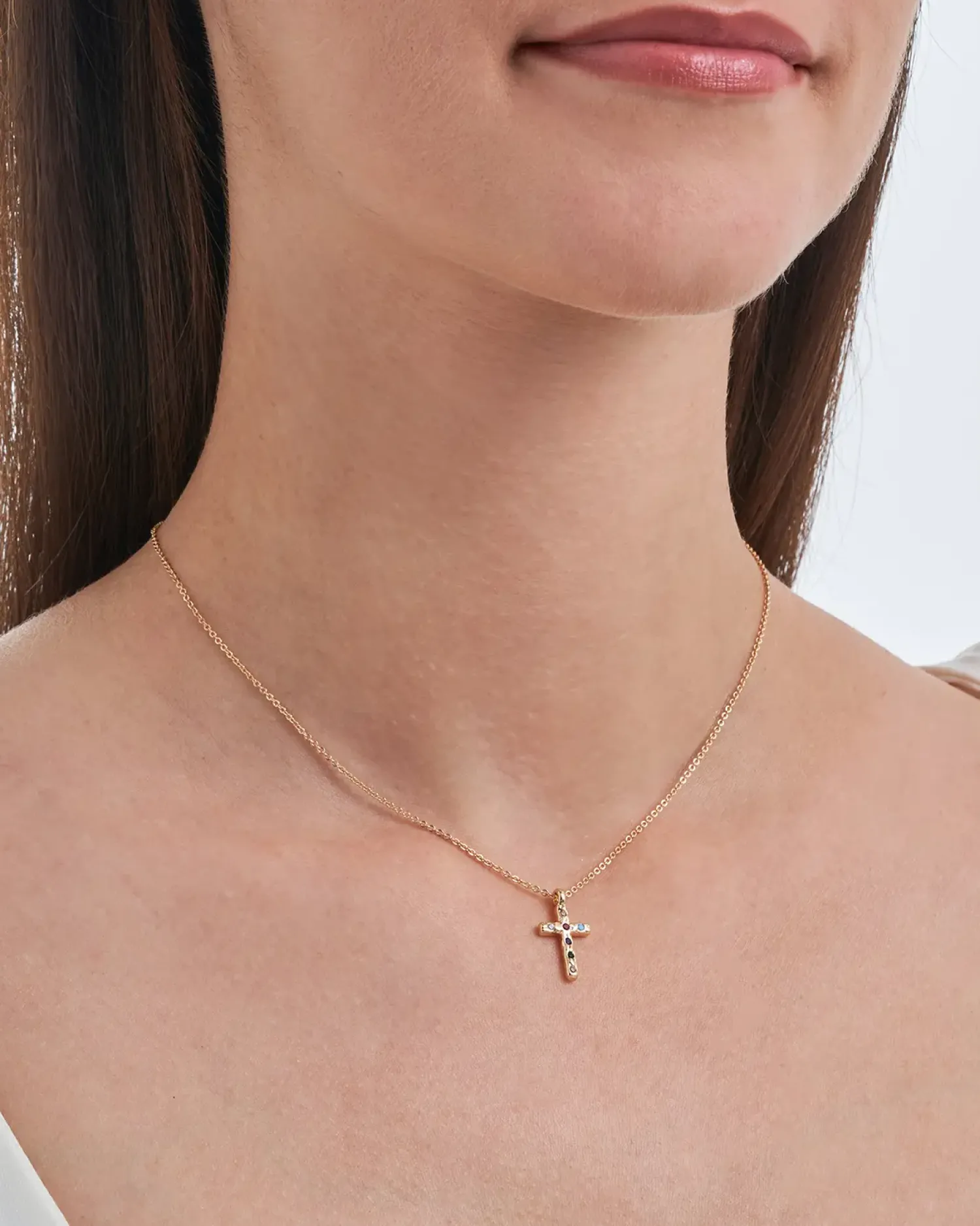 Bijou Brigitte Collier - Colorful Cross Outlet