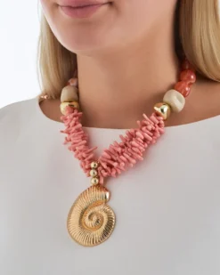Bijou Brigitte Collier - Coral Shell Hot