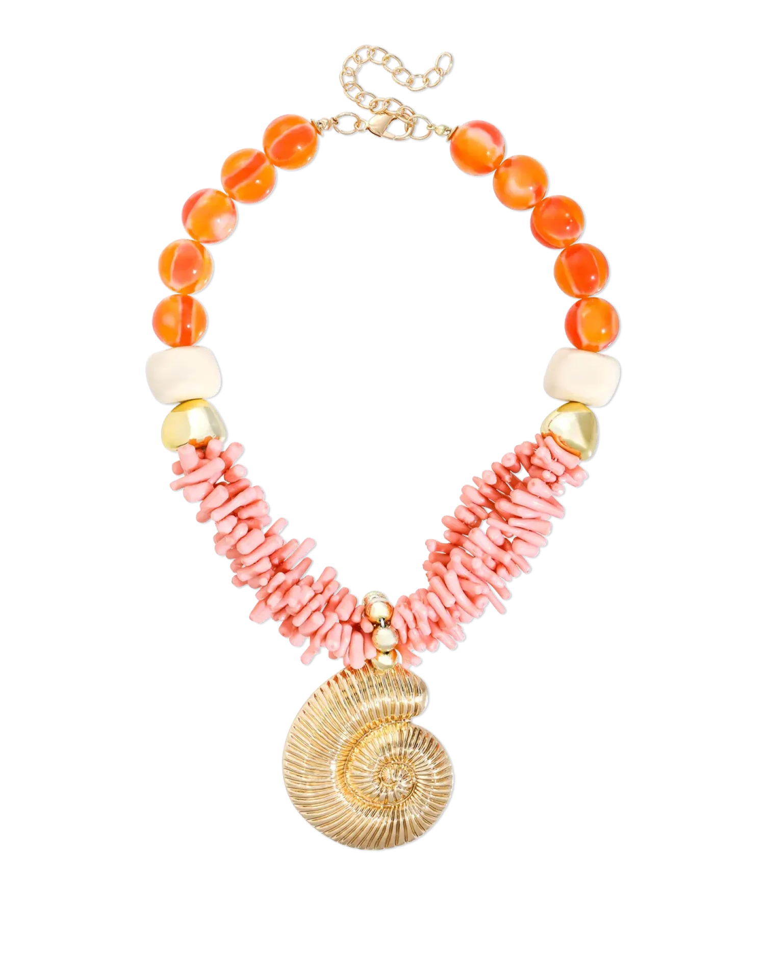 Bijou Brigitte Collier - Coral Shell Hot