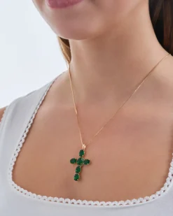 Bijou Brigitte Collier - Emerald Cross Discount