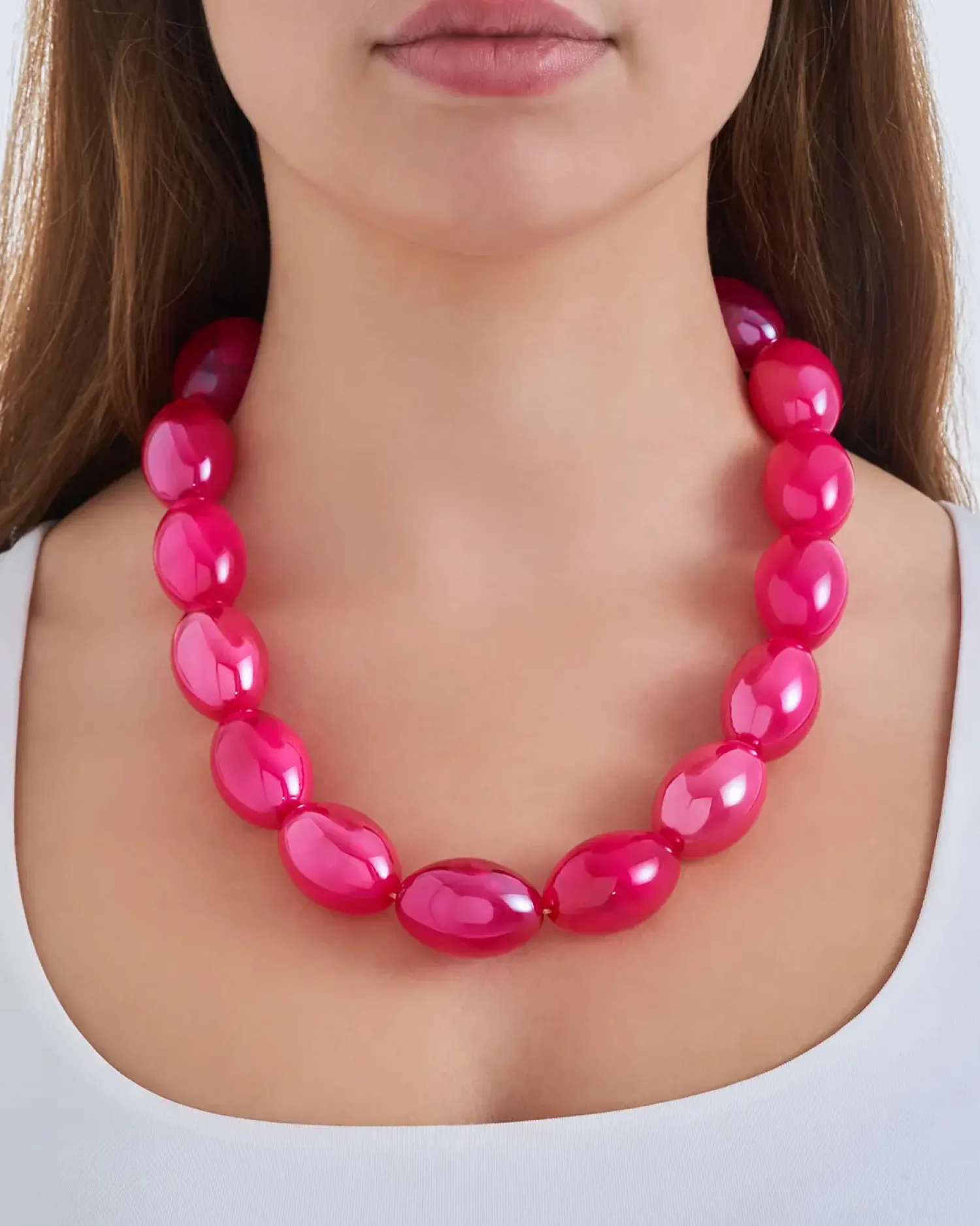 Bijou Brigitte Collier - Fuchsia Marble Sale