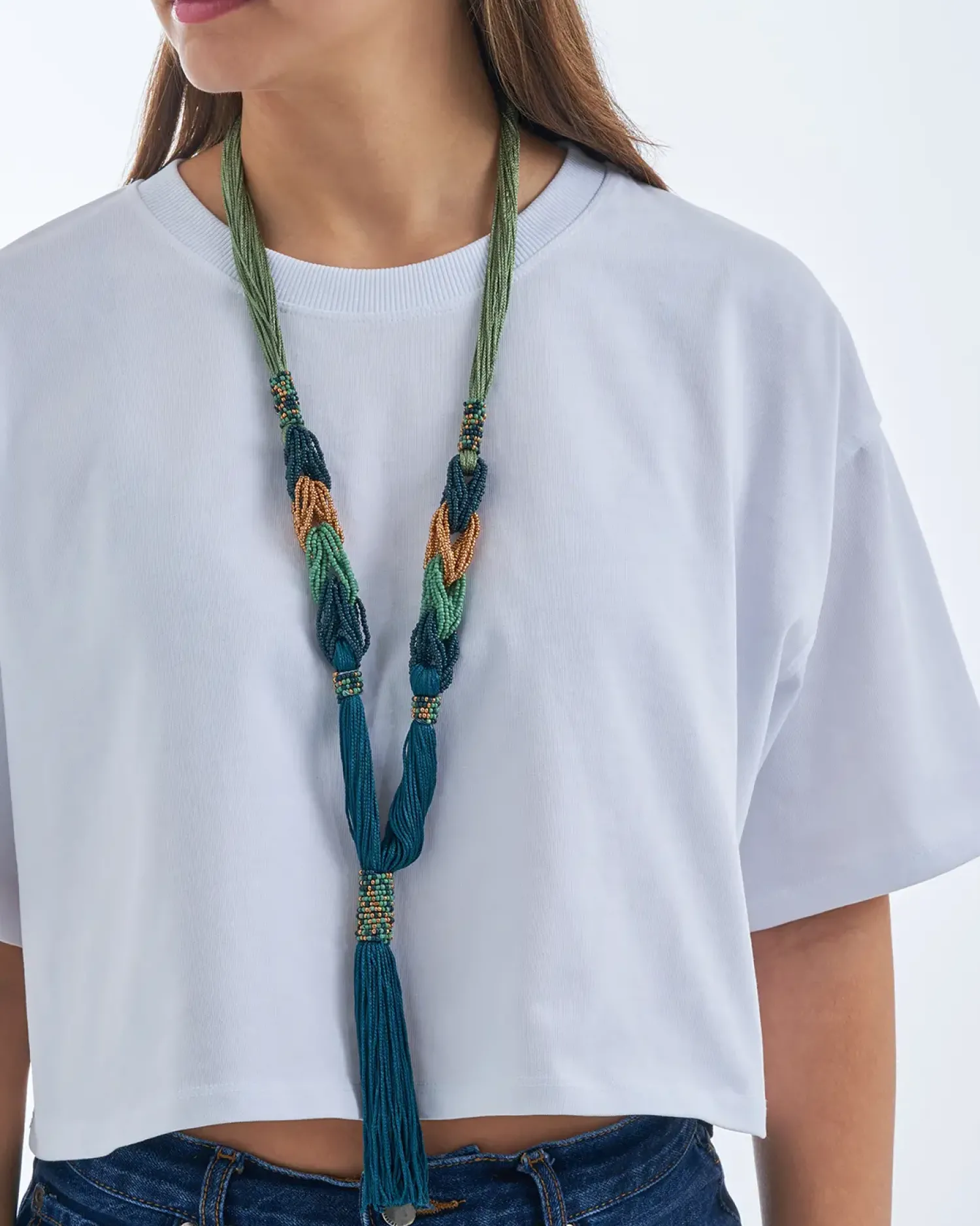 Bijou Brigitte Collier - Green Beads New