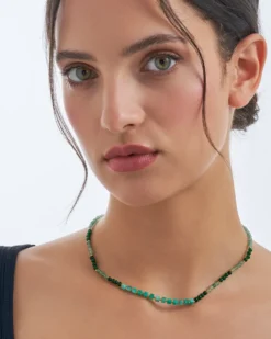 Bijou Brigitte Collier - Green Jade Discount