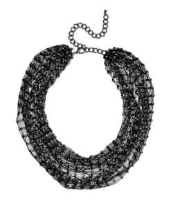 Bijou Brigitte Collier - Hematite Mesh Clearance
