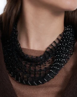 Bijou Brigitte Collier - Hematite Mesh Clearance