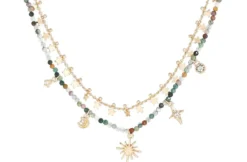 Bijou Brigitte Collier multirangs - Agate Stars Hot