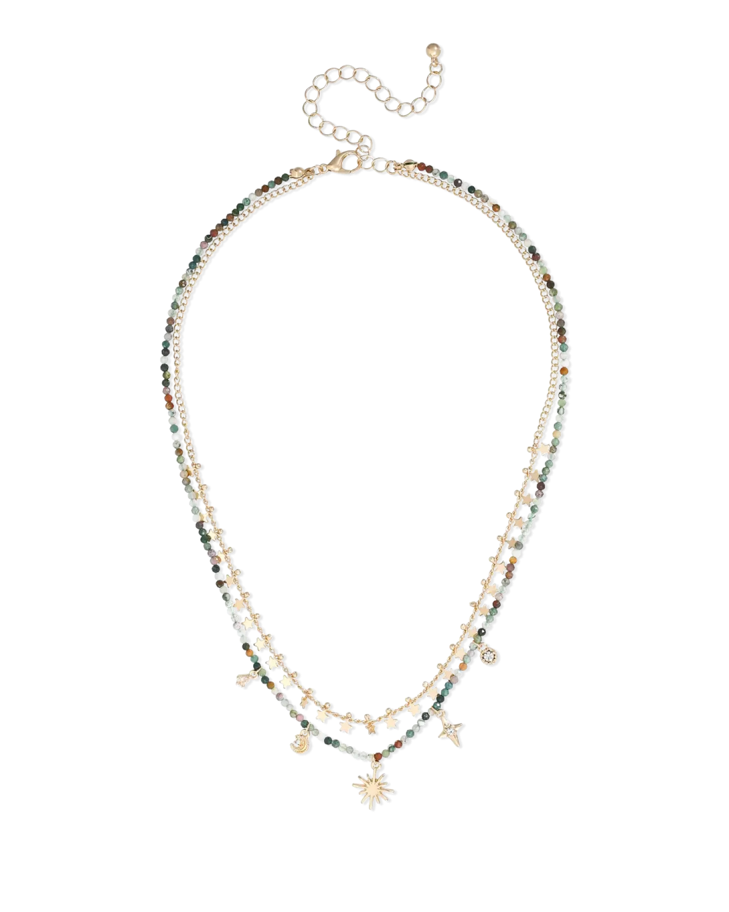 Bijou Brigitte Collier multirangs - Agate Stars Hot