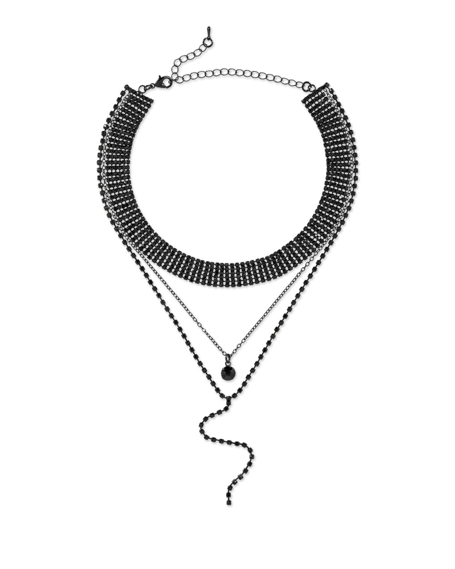Bijou Brigitte Collier multirangs - Black Glamour Clearance