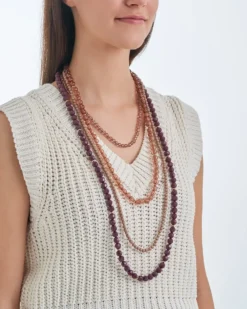 Bijou Brigitte Collier multirangs - Brown Beads Sale
