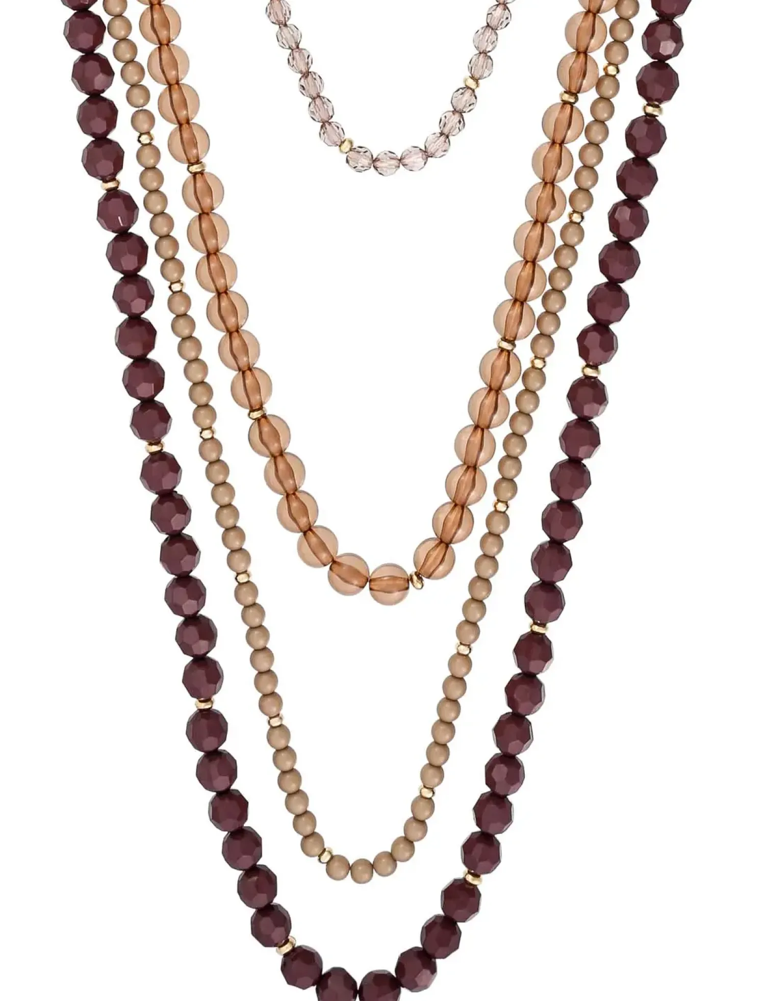 Bijou Brigitte Collier multirangs - Brown Beads Sale