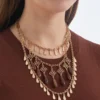 Bijou Brigitte Collier multirangs - Brown Boho New