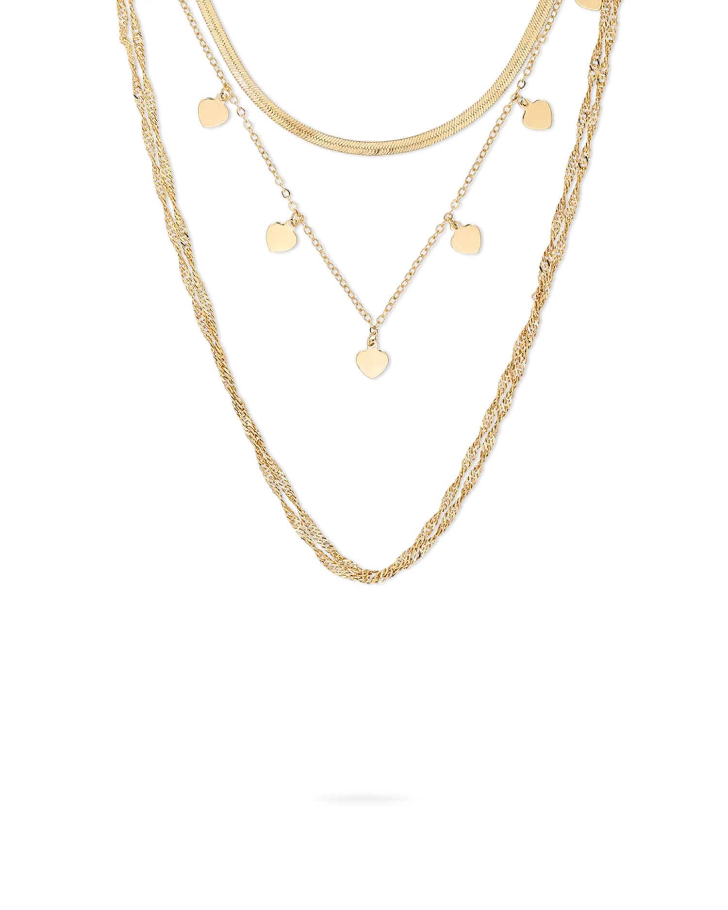 Bijou Brigitte Collier multirangs - Cherished Gold