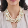 Bijou Brigitte Collier multirangs - Chunky Pearls Discount