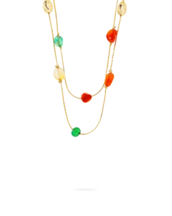 Bijou Brigitte Collier multirangs - Colorful Agate Discount