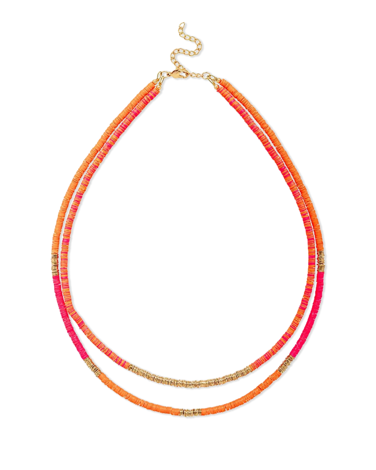 Bijou Brigitte Collier multirangs - Coral Shine Clearance
