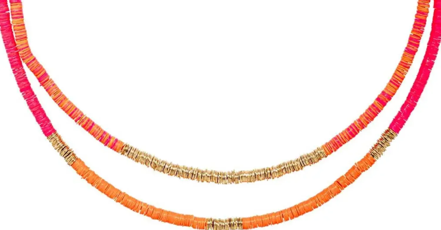 Bijou Brigitte Collier multirangs - Coral Shine Clearance