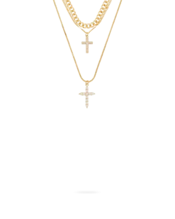 Bijou Brigitte Collier multirangs - Double Cross New