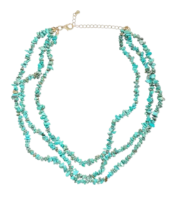 Bijou Brigitte Collier multi-rangs - Edgy Turquoise Discount