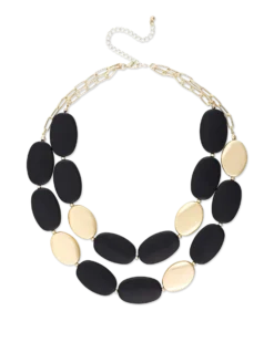 Bijou Brigitte Collier multirangs - Elegant Black Discount