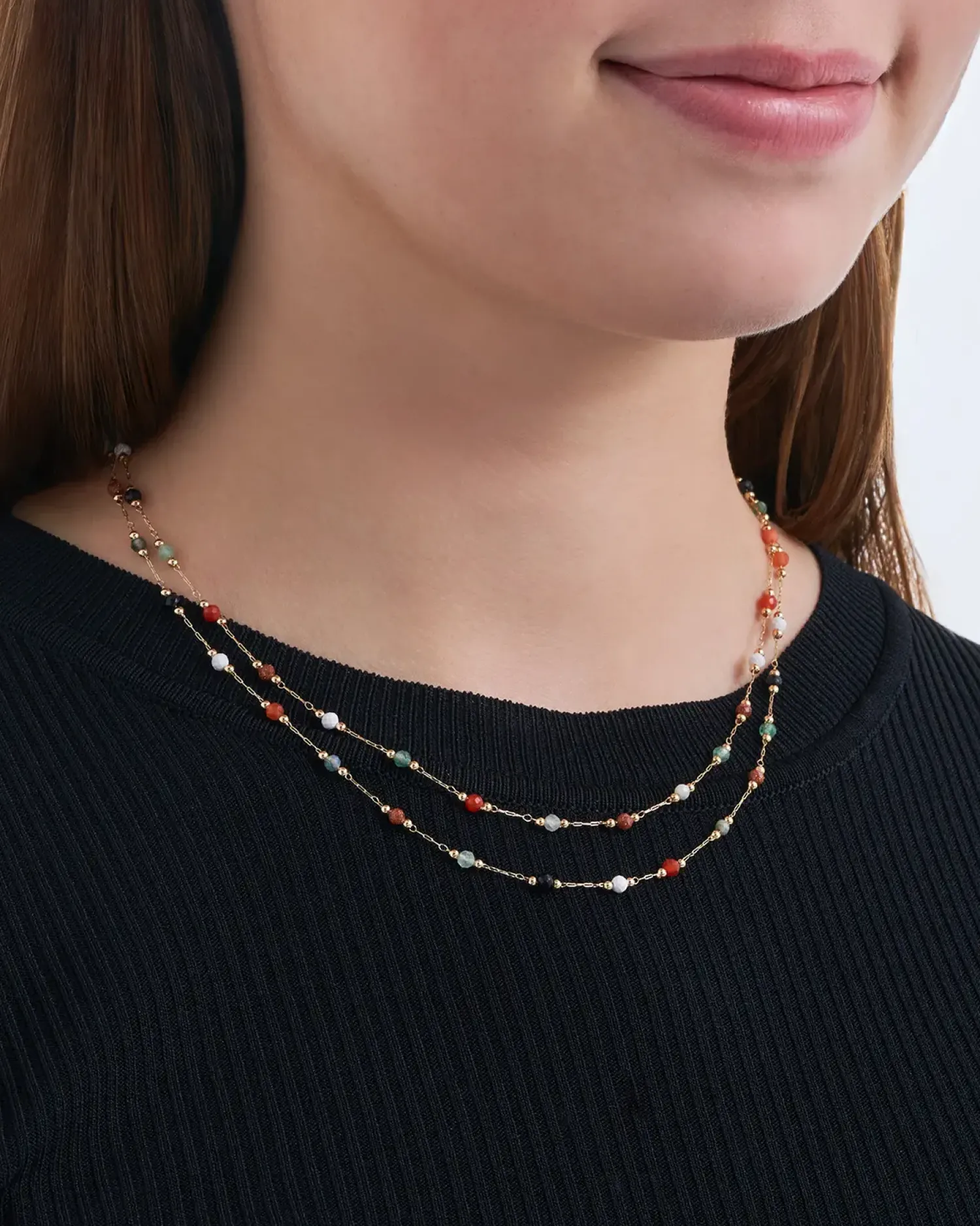 Bijou Brigitte Collier multirangs - Gemstone Harmony Outlet