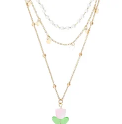 Bijou Brigitte Collier multirangs - Gleaming Tulip New