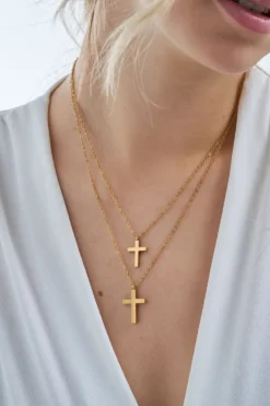 Bijou Brigitte Collier multi-rangs - Glossy Cross Discount