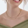 Bijou Brigitte Collier multirangs - Golden Esteem