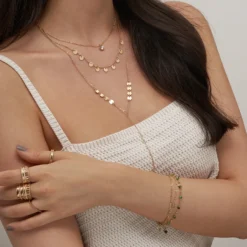 Bijou Brigitte Collier multi-rangs - Golden Plates Discount