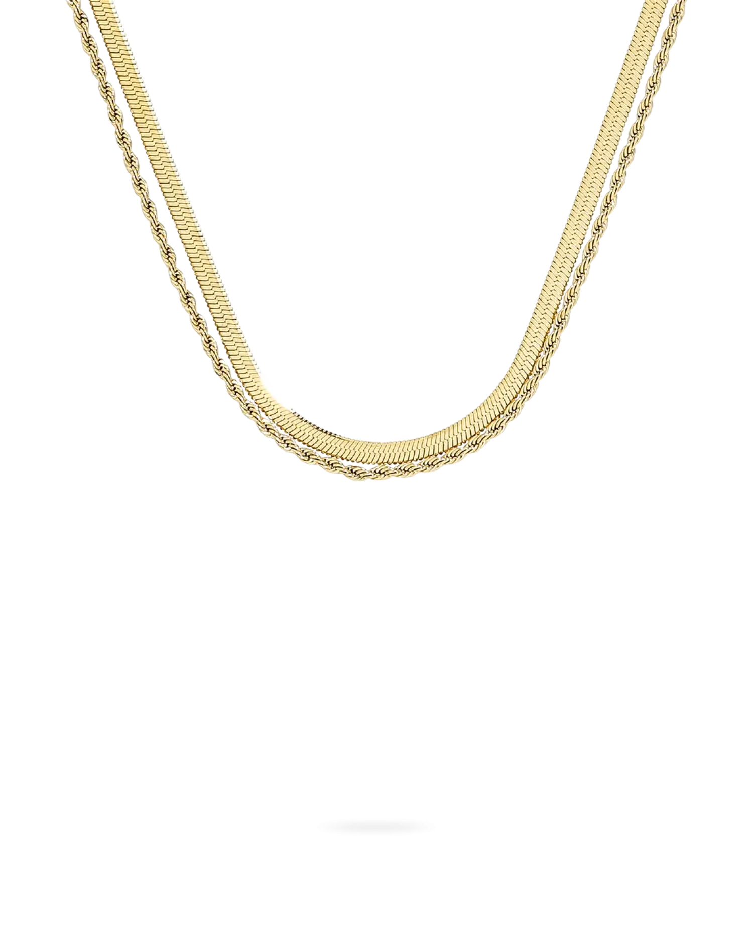 Bijou Brigitte Collier multi-rangs - Golden Steel Sale