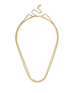 Bijou Brigitte Collier multi-rangs - Golden Steel Sale